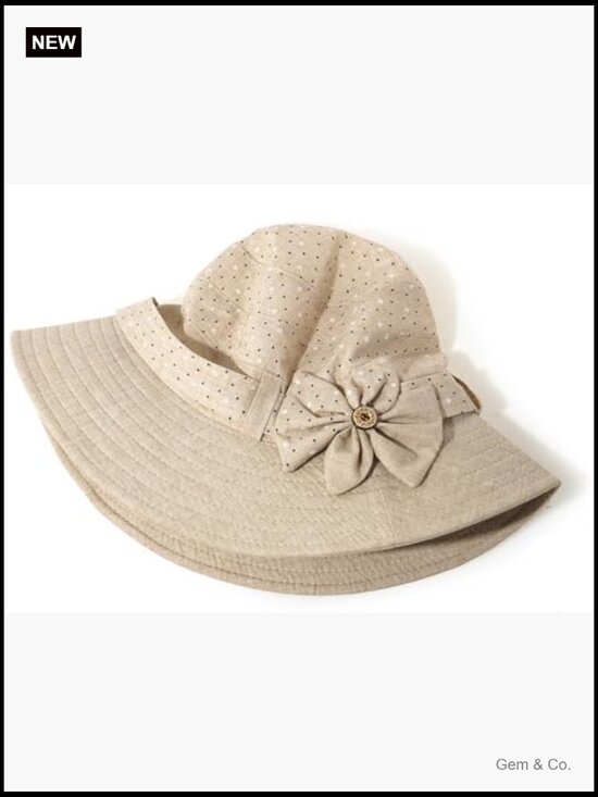 Vintage Cloche Floral Fedora Bucket Hat Foldable Wide Brim UPF 30 main image 5